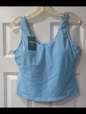 Halara Light Blue Tank Top Built In Bra
